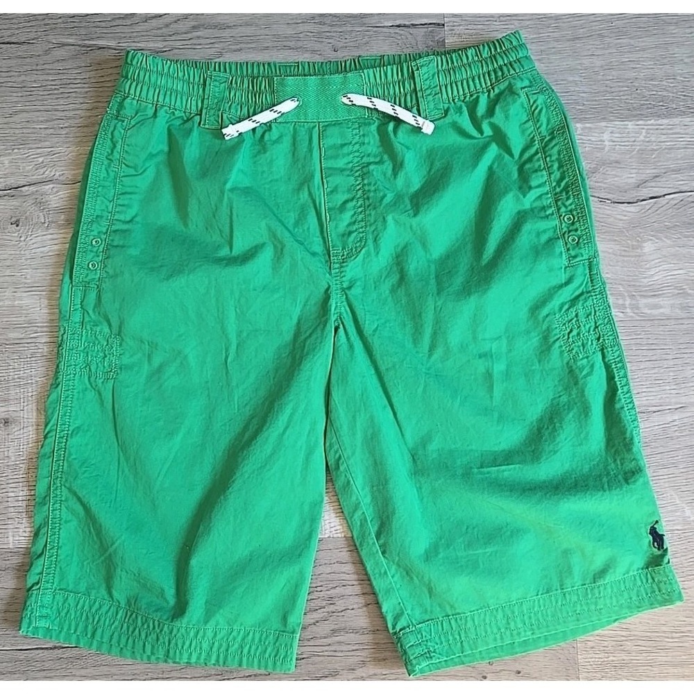 Polo Ralph Lauren Rugby Short Bottoms Green Blue Pony Size 18